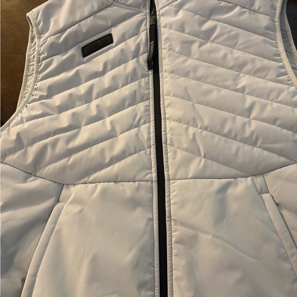 Men's White Quilted Vest